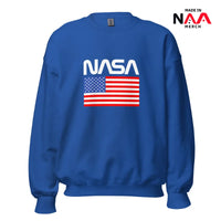 NASA Sweatshirt Blue ⏐ Worm ⏐ Flag