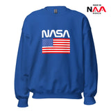 NASA Sweatshirt Blue ⏐ Worm ⏐ Flag