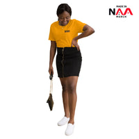 NASA T-SHIRT ⏐ Gold ⏐ Embroidered Worm