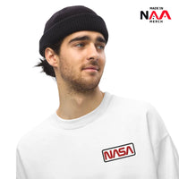 Black NASA Sweatshirt ⏐ “Red Worm” embroidery surrounded by black