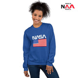 NASA Sweatshirt Blue ⏐ Worm ⏐ Flag