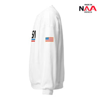 NASA Sweatshirt White ⏐Worm Black and Flag US