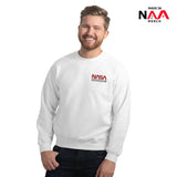 NASA Sweatshirt White ⏐ Embroidered Worm Red