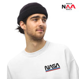 NASA Sweatshirt White ⏐ Embroidered Worm