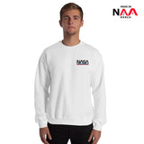 NASA Sweatshirt White ⏐ Embroidered Worm