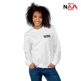 NASA Sweatshirt White ⏐ Embroidered Worm