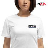 NASA T-SHIRT ⏐ White ⏐ Embroidered Worm